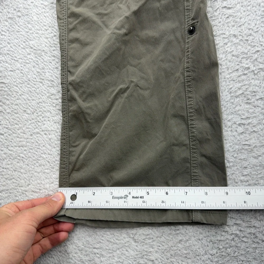 Kuhl Splash Straight Leg Cargo Pants Sage Green Womens 12 Short Hiking 6065